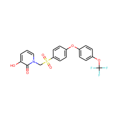 O=c1c(O)cccn1CS(=O)(=O)c1ccc(Oc2ccc(OC(F)(F)F)cc2)cc1 ZINC000029130140