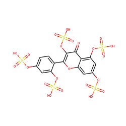 O=c1c(OS(=O)(=O)O)c(-c2ccc(OS(=O)(=O)O)cc2OS(=O)(=O)O)oc2cc(OS(=O)(=O)O)cc(OS(=O)(=O)O)c12 ZINC000031706386