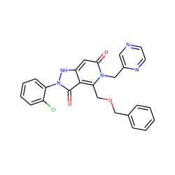 O=c1c2c(COCc3ccccc3)n(Cc3cnccn3)c(=O)cc2[nH]n1-c1ccccc1Cl ZINC000064448397