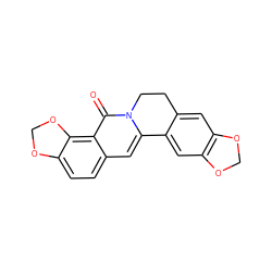 O=c1c2c3c(ccc2cc2n1CCc1cc4c(cc1-2)OCO4)OCO3 ZINC000013459011