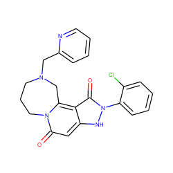 O=c1c2c3n(c(=O)cc2[nH]n1-c1ccccc1Cl)CCCN(Cc1ccccn1)C3 ZINC000068266867