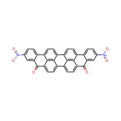 O=c1c2cc([N+](=O)[O-])ccc2c2ccc3c4ccc5c6ccc([N+](=O)[O-])cc6c(=O)c6ccc(c7ccc1c2c73)c4c65 ZINC000003954047