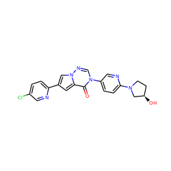 O=c1c2cc(-c3ccc(Cl)cn3)cn2ncn1-c1ccc(N2CC[C@@H](O)C2)nc1 ZINC000118792511