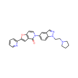 O=c1c2cc(-c3ccccn3)oc2ccn1-c1ccc2c(cnn2CCN2CCCC2)c1 ZINC000064559697