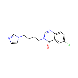 O=c1c2cc(Cl)ccc2ncn1CCCCn1ccnc1 ZINC000026377704