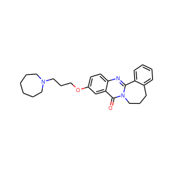 O=c1c2cc(OCCCN3CCCCCC3)ccc2nc2n1CCCc1ccccc1-2 ZINC000299834412