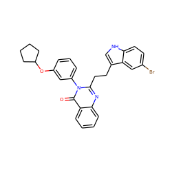 O=c1c2ccccc2nc(CCc2c[nH]c3ccc(Br)cc23)n1-c1cccc(OC2CCCC2)c1 ZINC000029313250