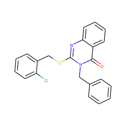 O=c1c2ccccc2nc(SCc2ccccc2Cl)n1Cc1ccccc1 ZINC000003670743