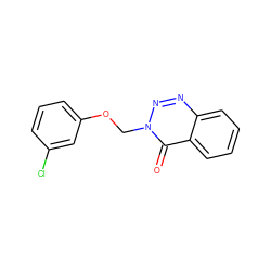 O=c1c2ccccc2nnn1COc1cccc(Cl)c1 ZINC000002651166