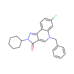 O=c1c2cn(Cc3ccccc3)c3cc(Cl)ccc3c-2nn1C1CCCCC1 ZINC000028962237