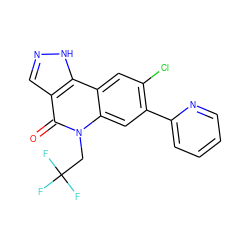 O=c1c2cn[nH]c2c2cc(Cl)c(-c3ccccn3)cc2n1CC(F)(F)F ZINC000205519300