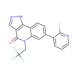 O=c1c2cn[nH]c2c2ccc(-c3cccnc3F)cc2n1CC(F)(F)F ZINC000205100928