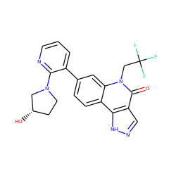 O=c1c2cn[nH]c2c2ccc(-c3cccnc3N3CC[C@H](O)C3)cc2n1CC(F)(F)F ZINC000205529429