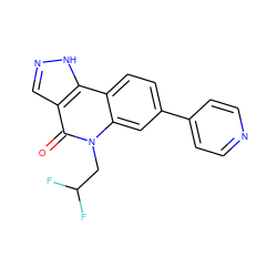 O=c1c2cn[nH]c2c2ccc(-c3ccncc3)cc2n1CC(F)F ZINC000205029242