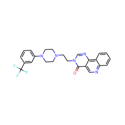 O=c1c2cnc3ccccc3c2ncn1CCN1CCN(c2cccc(C(F)(F)F)c2)CC1 ZINC000072105559