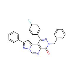 O=c1c2ncn3nc(-c4ccccc4)cc3c2c(-c2ccc(F)cc2)nn1Cc1ccccc1 ZINC000064453917