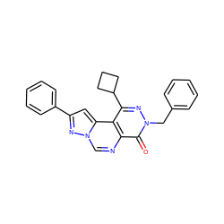 O=c1c2ncn3nc(-c4ccccc4)cc3c2c(C2CCC2)nn1Cc1ccccc1 ZINC000299825041