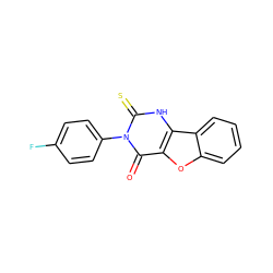 O=c1c2oc3ccccc3c2[nH]c(=S)n1-c1ccc(F)cc1 ZINC000100530385