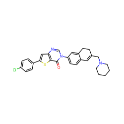 O=c1c2sc(-c3ccc(Cl)cc3)cc2ncn1-c1ccc2c(c1)CCC(CN1CCCCC1)=C2 ZINC000038149697