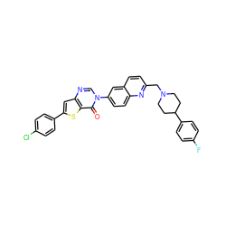 O=c1c2sc(-c3ccc(Cl)cc3)cc2ncn1-c1ccc2nc(CN3CCC(c4ccc(F)cc4)CC3)ccc2c1 ZINC000038149730