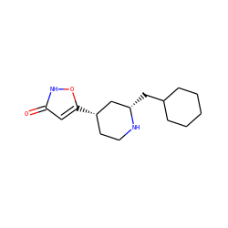 O=c1cc([C@H]2CCN[C@@H](CC3CCCCC3)C2)o[nH]1 ZINC000114156886