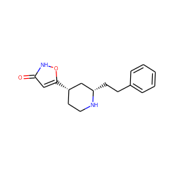 O=c1cc([C@H]2CCN[C@@H](CCc3ccccc3)C2)o[nH]1 ZINC000114144614