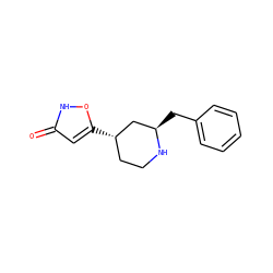 O=c1cc([C@H]2CCN[C@H](Cc3ccccc3)C2)o[nH]1 ZINC000114146054