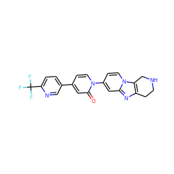 O=c1cc(-c2ccc(C(F)(F)F)nc2)ccn1-c1ccn2c3c(nc2c1)CCNC3 ZINC000142045203