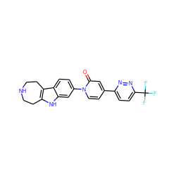 O=c1cc(-c2ccc(C(F)(F)F)nn2)ccn1-c1ccc2c3c([nH]c2c1)CCNCC3 ZINC000115007305