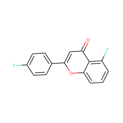 O=c1cc(-c2ccc(F)cc2)oc2cccc(F)c12 ZINC000096270613