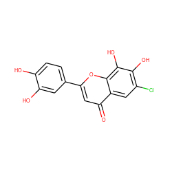 O=c1cc(-c2ccc(O)c(O)c2)oc2c(O)c(O)c(Cl)cc12 ZINC000013586385