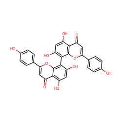 O=c1cc(-c2ccc(O)cc2)oc2c(-c3c(O)cc(O)c4c(=O)cc(-c5ccc(O)cc5)oc34)c(O)cc(O)c12 ZINC000004098511