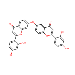 O=c1cc(-c2ccc(O)cc2O)oc2cc(Oc3ccc4oc(-c5ccc(O)cc5O)cc(=O)c4c3)ccc12 ZINC000044386959