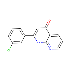 O=c1cc(-c2cccc(Cl)c2)[nH]c2ncccc12 ZINC000005541496