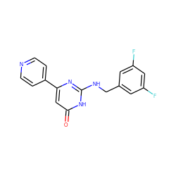 O=c1cc(-c2ccncc2)nc(NCc2cc(F)cc(F)c2)[nH]1 ZINC000063539496