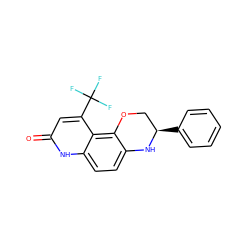 O=c1cc(C(F)(F)F)c2c3c(ccc2[nH]1)N[C@H](c1ccccc1)CO3 ZINC000028953740