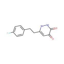 O=c1cc(CCc2ccc(F)cc2)[nH][nH]c1=O ZINC000095590331