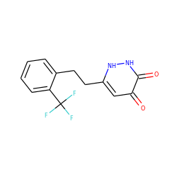 O=c1cc(CCc2ccccc2C(F)(F)F)[nH][nH]c1=O ZINC000095587456