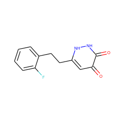 O=c1cc(CCc2ccccc2F)[nH][nH]c1=O ZINC000095588128