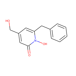 O=c1cc(CO)cc(Cc2ccccc2)n1O ZINC000299836654