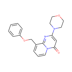 O=c1cc(N2CCOCC2)nc2c(COc3ccccc3)cccn12 ZINC000473127116