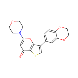 O=c1cc(N2CCOCC2)oc2c(-c3ccc4c(c3)OCCO4)csc12 ZINC000101661736