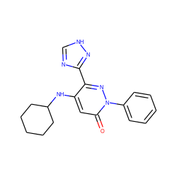 O=c1cc(NC2CCCCC2)c(-c2nc[nH]n2)nn1-c1ccccc1 ZINC000095920871