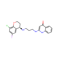 O=c1cc(NCCCN[C@@H]2CCOc3c(Cl)cc(I)cc32)[nH]c2ccccc12 ZINC000003925589