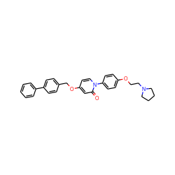 O=c1cc(OCc2ccc(-c3ccccc3)cc2)ccn1-c1ccc(OCCN2CCCC2)cc1 ZINC000066262324