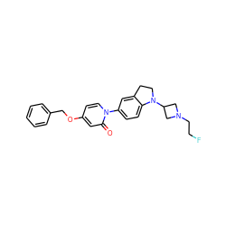 O=c1cc(OCc2ccccc2)ccn1-c1ccc2c(c1)CCN2C1CN(CCF)C1 ZINC000068247545