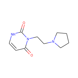 O=c1cc[nH]c(=O)n1CCN1CCCC1 ZINC000064437068