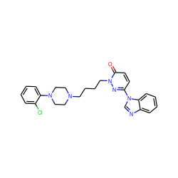 O=c1ccc(-n2cnc3ccccc32)nn1CCCCN1CCN(c2ccccc2Cl)CC1 ZINC000013475435