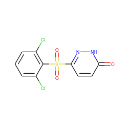 O=c1ccc(S(=O)(=O)c2c(Cl)cccc2Cl)n[nH]1 ZINC000011536169