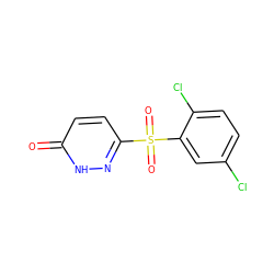 O=c1ccc(S(=O)(=O)c2cc(Cl)ccc2Cl)n[nH]1 ZINC000011536170